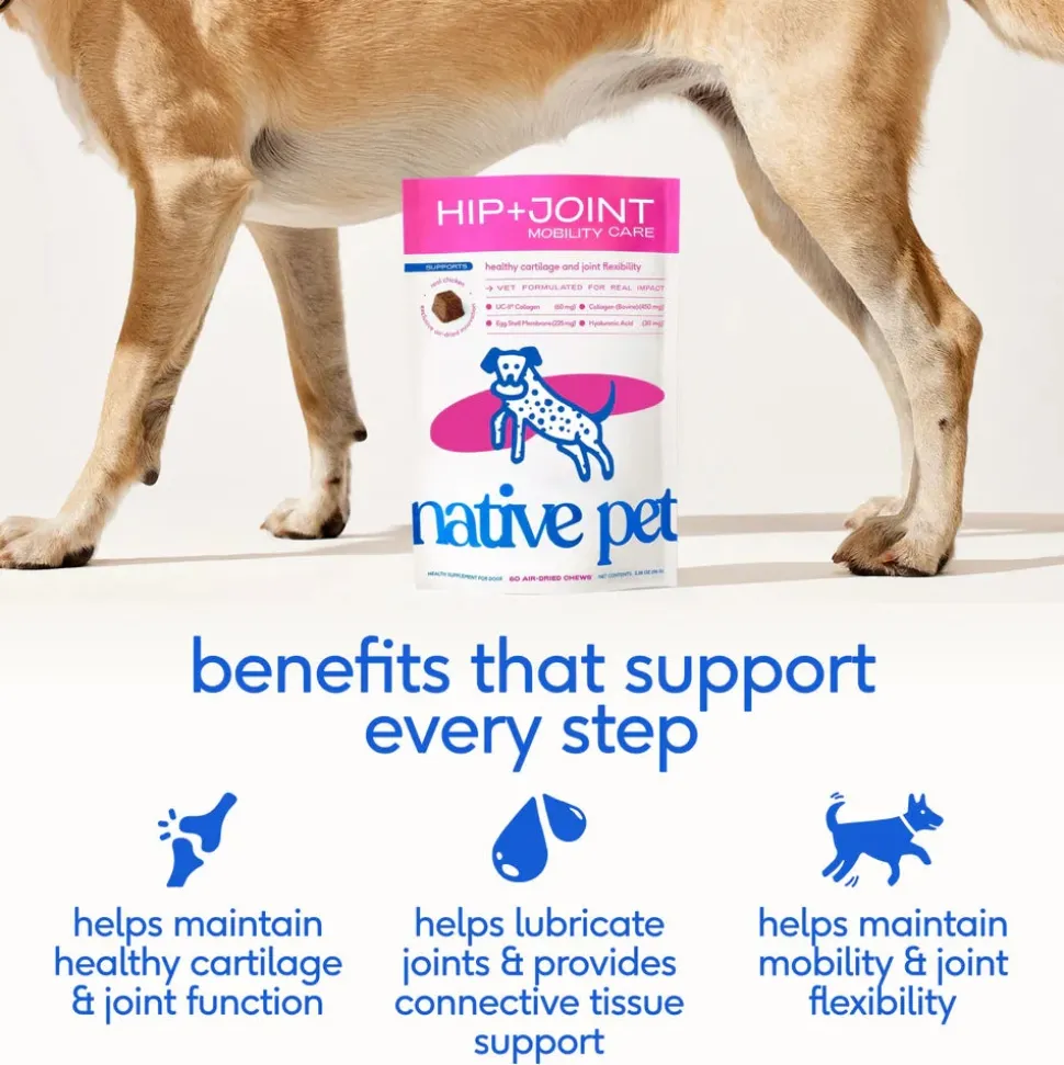 Native Pet Hip & Joint Mobility Care Chews for Dogs 60 Count