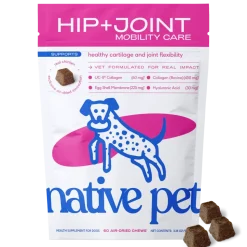 Native Pet Hip & Joint Mobility Care Chews for Dogs 60 Count