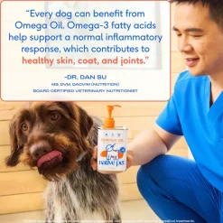 Native Pet Omega-3 Fish Oil & Alaskan Salmon Oil Skin & Coat Health Supplement for Dogs 8-oz