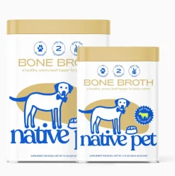 Native Pet Organic Beef Bone Broth Powder Grain-Free Dog Food Topper 9.5-oz