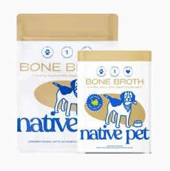 Native Pet Organic Turkey Bone Broth Powder Grain-Free Dog Food Topper 12-oz