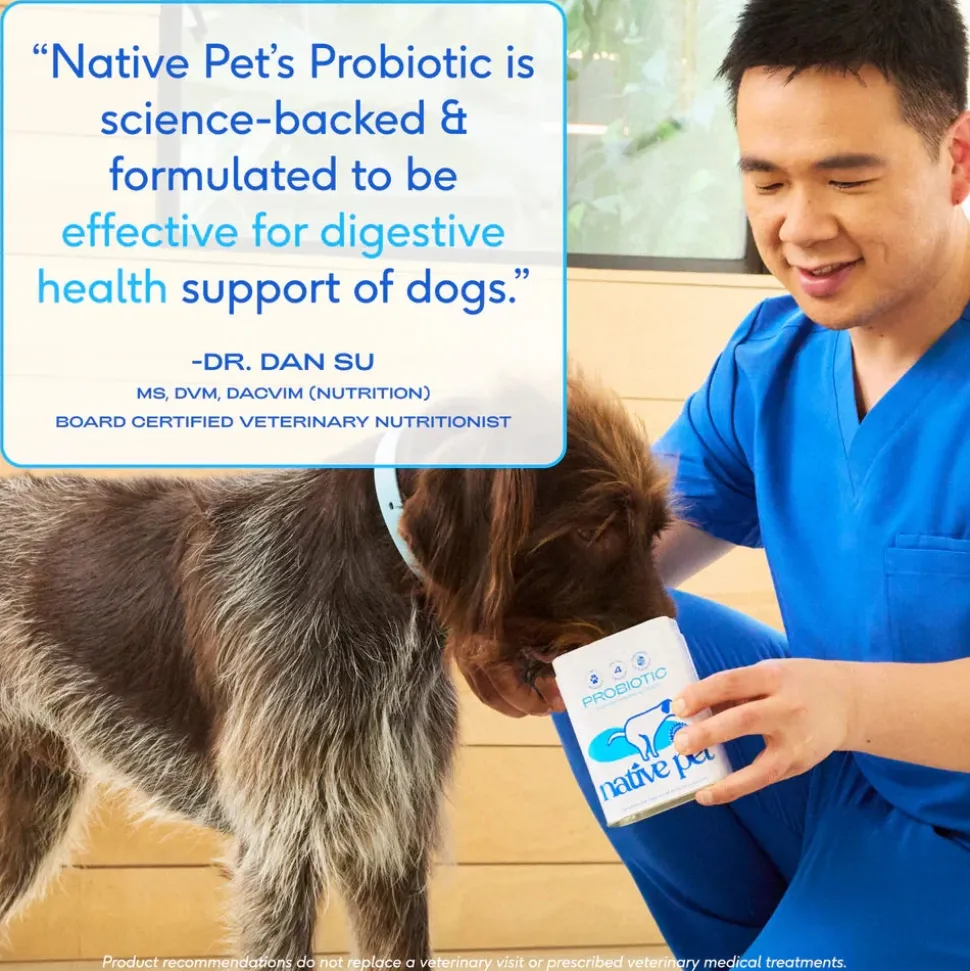 Native Pet Probiotic Vet-Formulated Powder Digestive Supplement for Dogs 4.1-oz