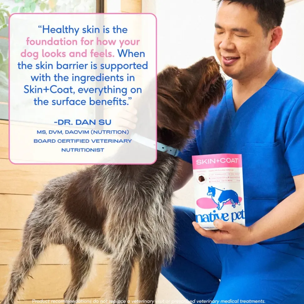 Native Pet Skin & Coat Chews Supplement for Dogs 30 Count