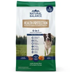 Natural Balance Health Protection Adult Dry Dog Food Lamb, Brown Rice & Pumpkin 4-lb