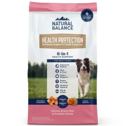 Natural Balance Health Protection Adult Dry Dog Food Salmon, Brown Rice & Pumpkin 4-lb