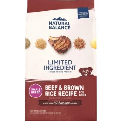 Natural Balance Limited Ingredient Wholesome Grains Small Breed Adult Dry Dog Food Beef & Brown Rice 4-lb