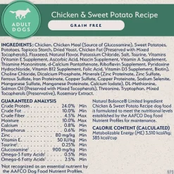 Natural Balance Limited Ingredient Grain-Free Adult Dry Dog Food Chicken & Sweet Potato Recipe 24-lb