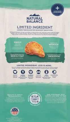 Natural Balance Limited Ingredient Grain-Free Adult Dry Dog Food Chicken & Sweet Potato Recipe 24-lb