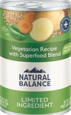 Natural Balance Pet Foods L.I.D Plant Powered Vegan Friendly Vegetarian Recipe Canned Dog Food 13-oz