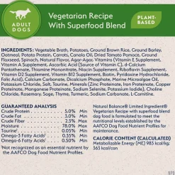 Natural Balance Pet Foods L.I.D Plant Powered Vegan Friendly Vegetarian Recipe Canned Dog Food 13-oz