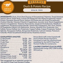 Natural Balance Pet Foods Limited Ingredient Reserve Grain Free Adult Dry Dog Food Duck & Potato 4-lb