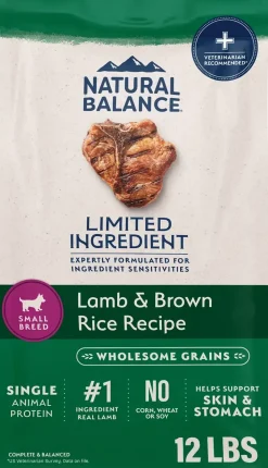 Natural Balance Pet Foods Limited Ingredient Small Breed Dry Dog Food Lamb & Brown Rice 12-lb