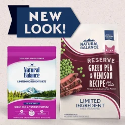 Natural Balance Pet Foods Limited Ingredient Reserve Grain Free Dry Cat Food Green Pea & Venison 8-lb