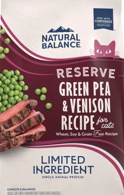 Natural Balance Pet Foods Limited Ingredient Reserve Grain Free Dry Cat Food Green Pea & Venison 4-lb