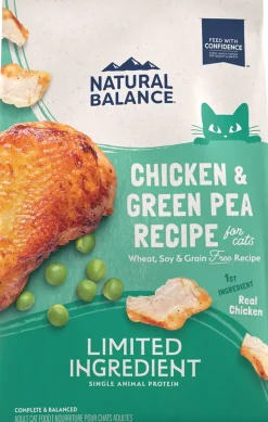 Natural Balance Pet Foods Limited Ingredient Grain Free Dry Cat Food Green Pea & Chicken 10-lb