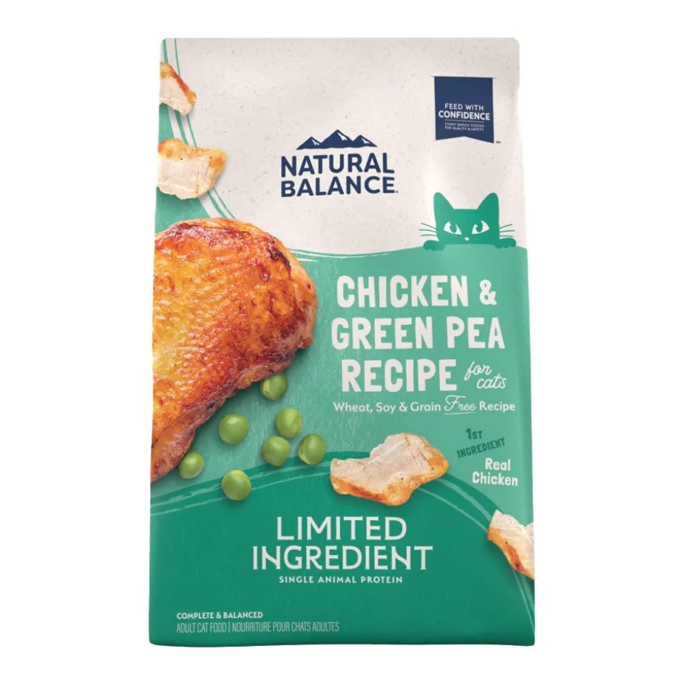 Natural Balance Pet Foods Limited Ingredient Grain Free Dry Cat Food Green Pea & Chicken 4-lb