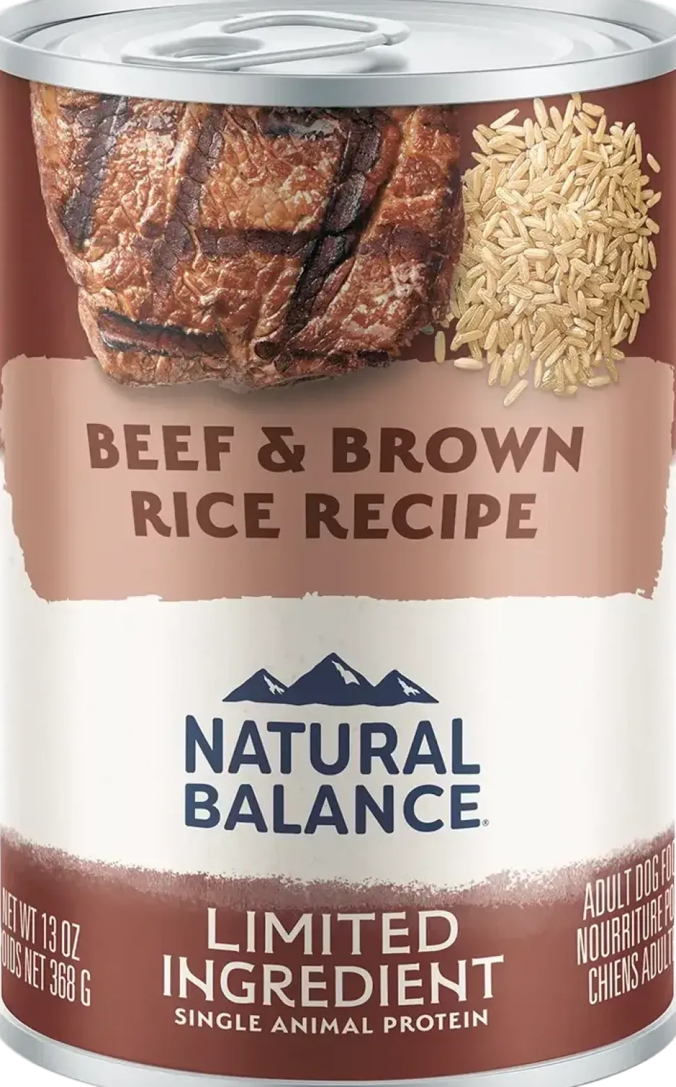Natural Balance Pet Foods Limited Ingredient Canned Dog Food Beef & Brown Rice 13-oz