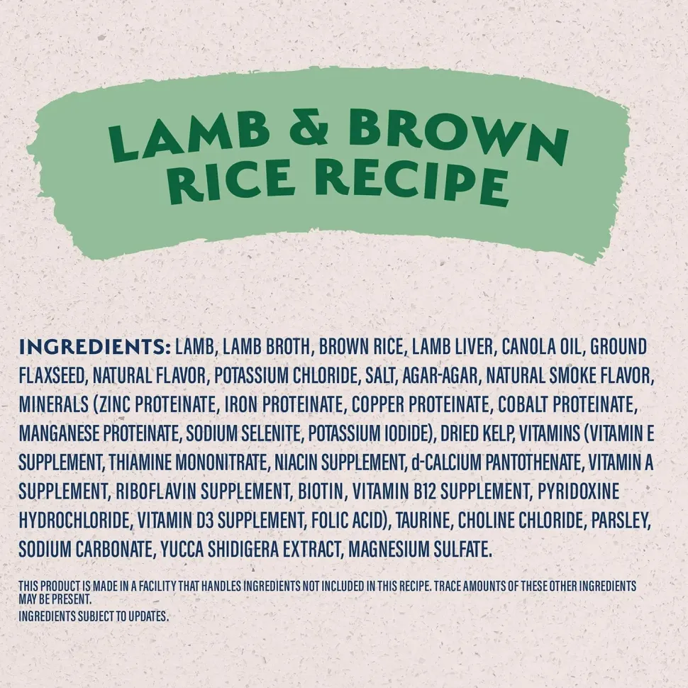 Natural Balance Pet Foods Limited Ingredient Canned Dog Food Lamb & Brown Rice 13-oz