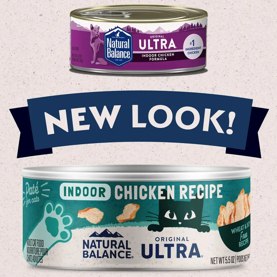 Natural Balance Pet Foods Original Ultra Indoor Canned Cat Food Chicken Formula 5.5-oz