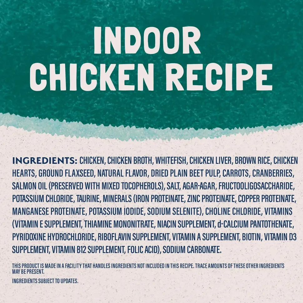 Natural Balance Pet Foods Original Ultra Indoor Canned Cat Food Chicken Formula 5.5-oz