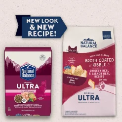 Natural Balance Pet Foods Original Ultra Broth Coated Adult Dry Cat Food Chicken Meal & Salmon Meal 15-lb