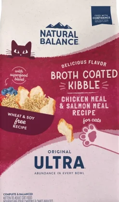 Natural Balance Pet Foods Original Ultra Broth Coated Dry Cat Food Chicken & Salmon 6-lb