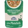 Natural Balance Pet Foods Original Ultra Platefulls Morsels in Gravy Grain Free Adult Wet Cat Food Pouch Chicken & Giblets 3-oz