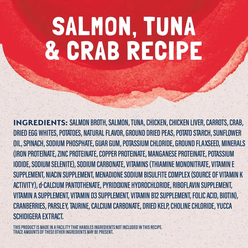 Natural Balance Pet Foods Original Ultra Platefulls Morsels in Gravy Wet Cat Food Salmon Tuna & Crab 3-oz