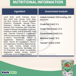 Natural Balance Pet Foods Original Ultra Abundance Canned Dog Food Lamb 13-oz
