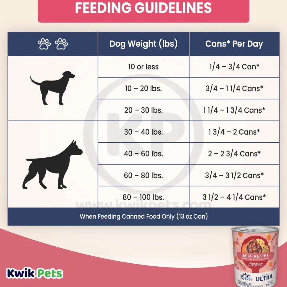 Natural Balance Pet Foods Original Ultra Abundance Canned Dog Food Beef 13-oz