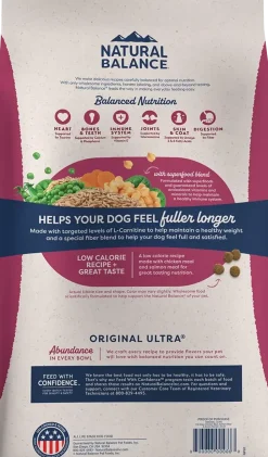 Natural Balance Pet Foods Original Ultra Fat Dogs Dry Food Chicken Meal Salmon Meal & Barley 4-lb