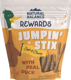 Natural Balance Pet Foods Rewards Jumpin' Stix Soft & Meaty Dog Treats Duck 10-oz