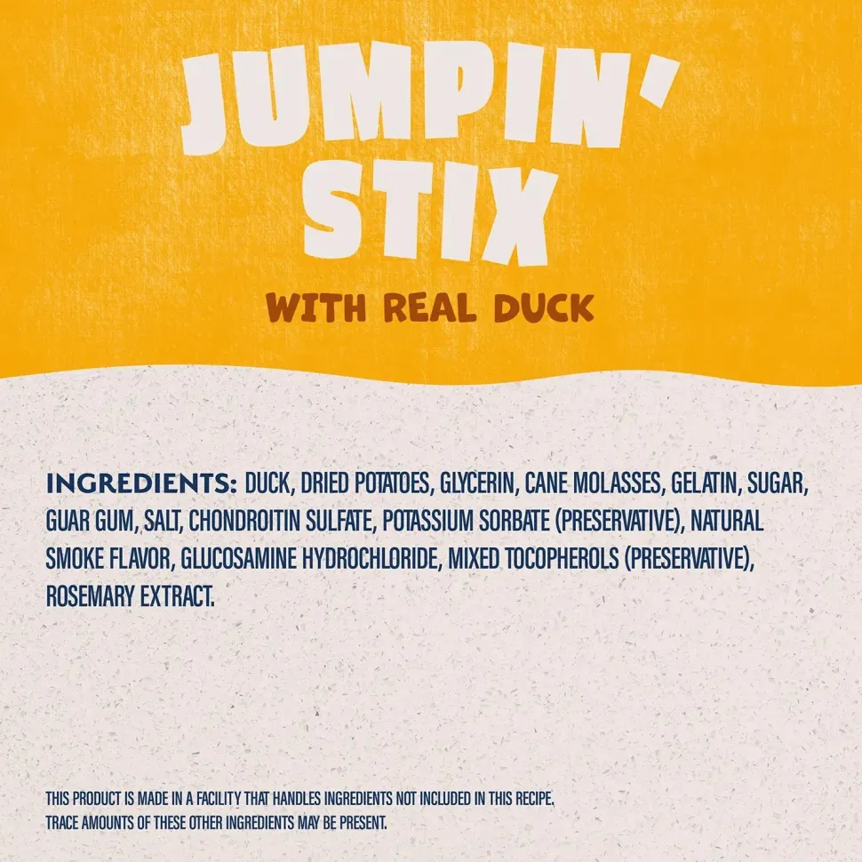 Natural Balance Pet Foods Rewards Jumpin' Stix Soft & Meaty Dog Treats Duck 4-oz