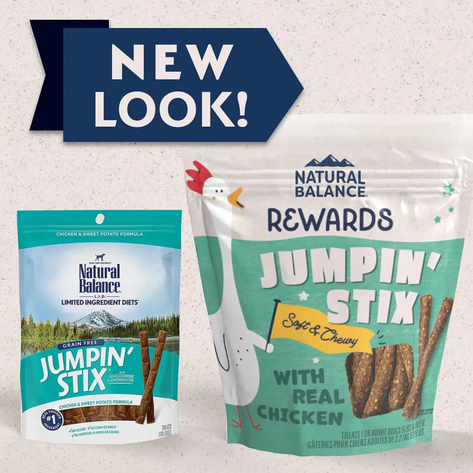 Natural Balance Pet Foods Rewards Jumpin' Stix Soft & Meaty Dog Treats Chicken 10-oz
