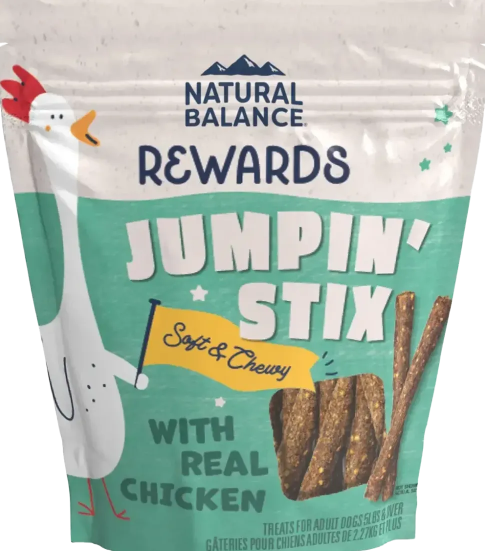 Natural Balance Pet Foods Rewards Jumpin' Stix Soft & Meaty Dog Treats Chicken 10-oz