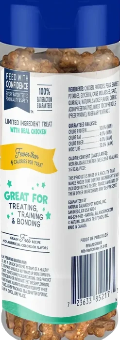 Natural Balance Pet Foods Rewards Minis Soft & Meaty Dog Treats Chicken 5.3-oz