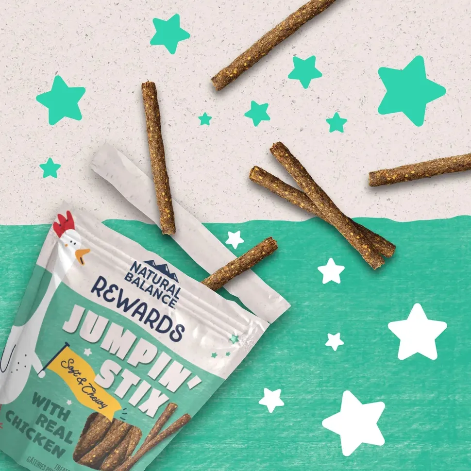 Natural Balance Pet Foods Rewards Jumpin' Stix Soft & Meaty Dog Treats Chicken 4-oz
