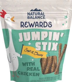 Natural Balance Pet Foods Rewards Jumpin' Stix Soft & Meaty Dog Treats Chicken 4-oz