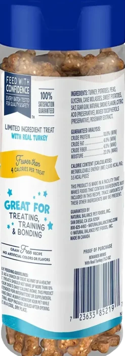 Natural Balance Pet Foods Rewards Minis Soft & Meaty Dog Treats Turkey 5.3-oz