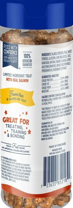 Natural Balance Pet Foods Rewards Minis Soft & Meaty Dog Treats Salmon 5.3-oz