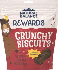 Natural Balance Pet Foods Rewards Crunchy Biscuits Dog Treats Bison 14-oz