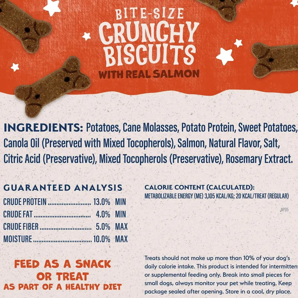 Natural Balance Pet Foods Rewards Crunchy Biscuits Dog Treats Salmon 14-oz