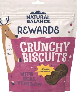 Natural Balance Pet Foods Rewards Crunchy Biscuits Dog Treats Venison 14-oz
