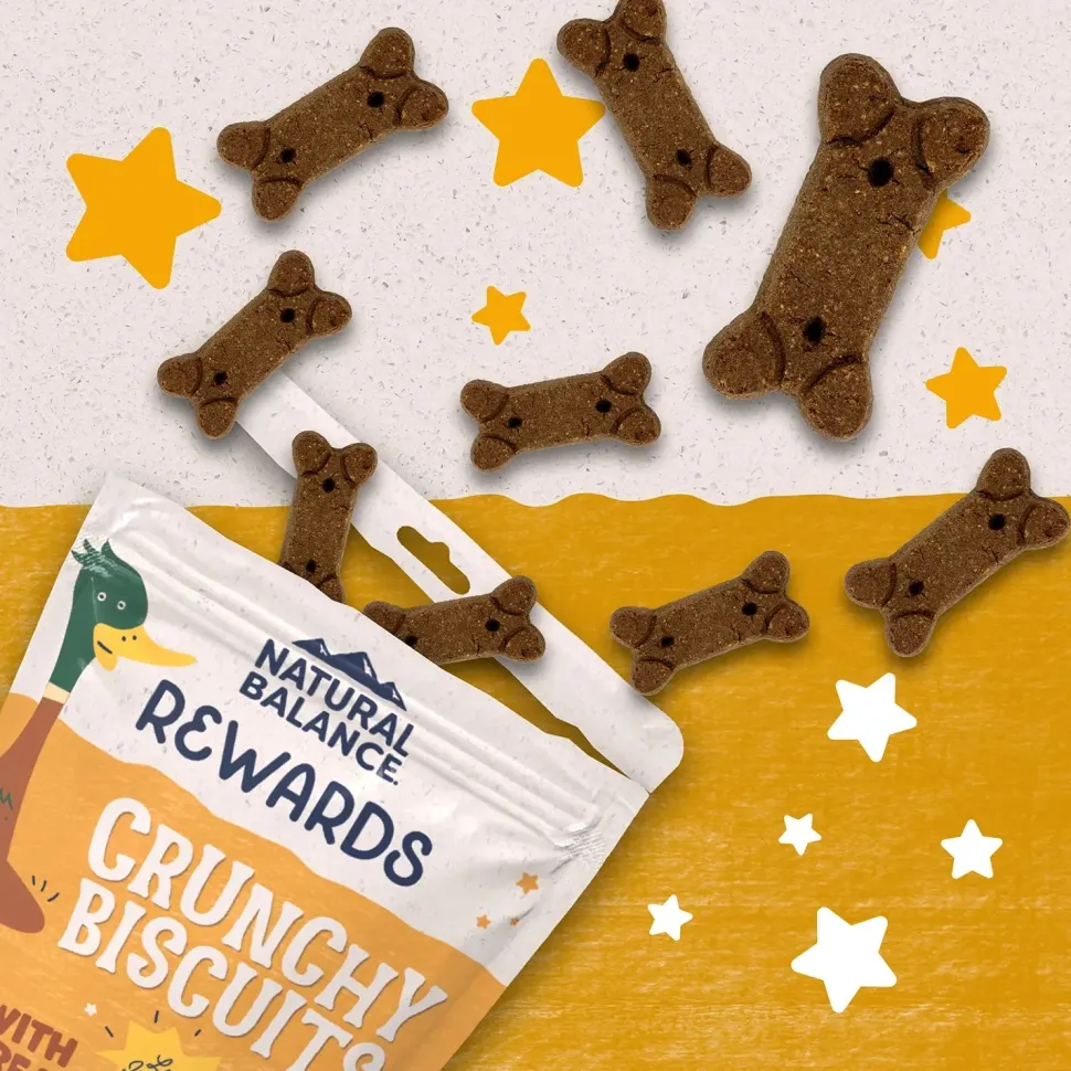 Natural Balance Pet Foods Rewards Crunchy Biscuits Dog Treats Duck 28-oz