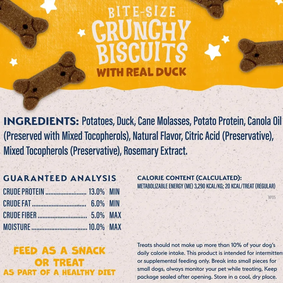 Natural Balance Pet Foods Rewards Crunchy Biscuits Dog Treats Duck 28-oz