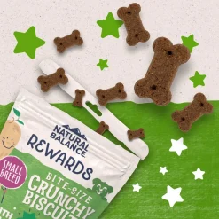 Natural Balance Pet Foods Rewards Bite-Size Crunchy Biscuits Small Breed Dog Treats Peanut Butter 8-oz