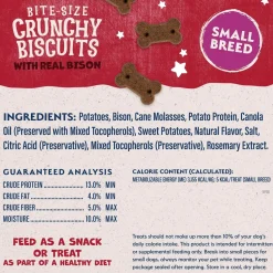 Natural Balance Pet Foods Rewards Bite-Size Crunchy Biscuits Small Breed Dog Treats Bison 8-oz