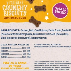 Natural Balance Pet Foods Rewards Bite-Size Crunchy Biscuits Small Breed Dog Treats Duck 8-oz