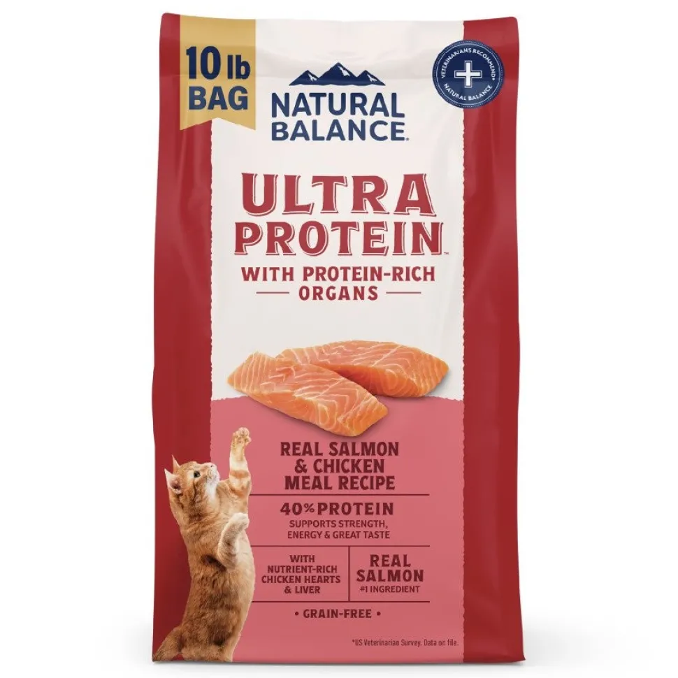 Natural Balance Ultra Protein Dry Cat Food Real Salmon & Chicken Meal 10-lb