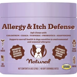 Natural Dog Company Allergy & Itch Defense Chews Supplement for Dogs 90 Count